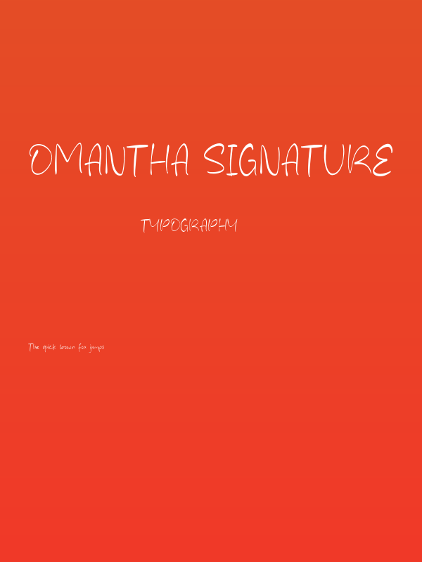 Omantha Signature Poster