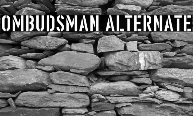 Ombudsman Alternate Font examples