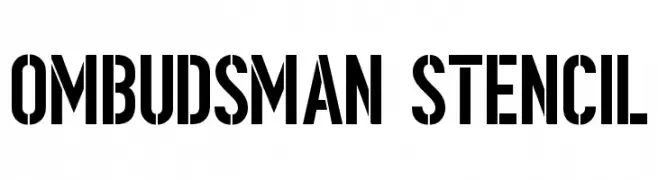 Ombudsman Stencil  Frei Schriftart Herunterladen