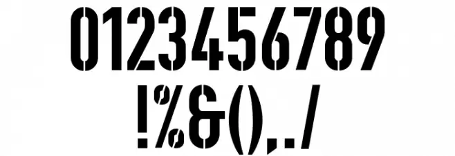 Ombudsman Stencil Font OTHER CHARS