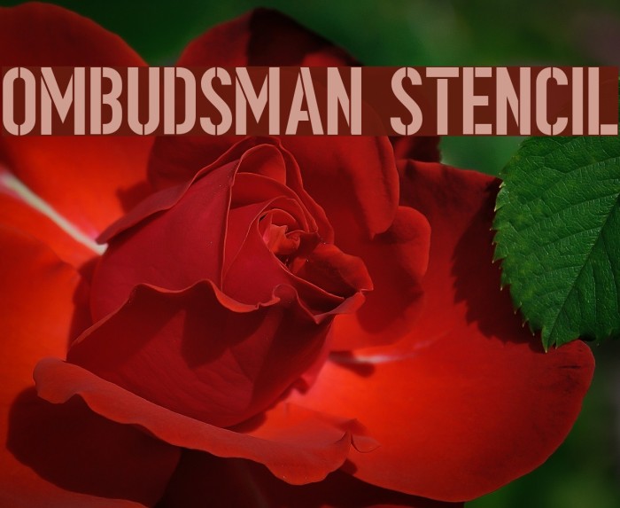 Ombudsman Stencil Font examples