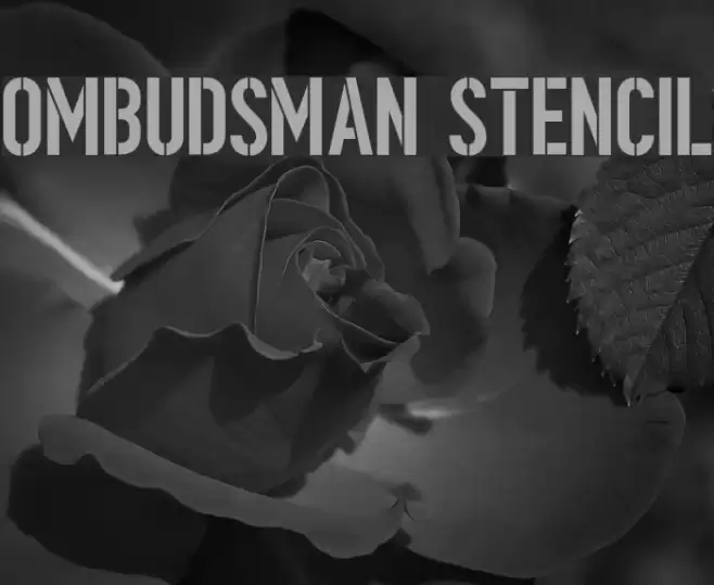 Ombudsman Stencil Font examples