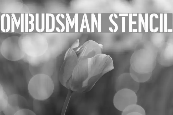 Ombudsman Stencil Font examples