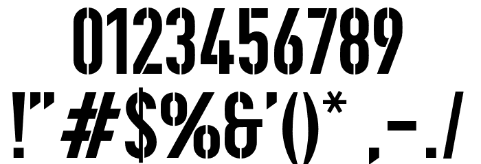 OmbudsmanStencil Font OTHER CHARS