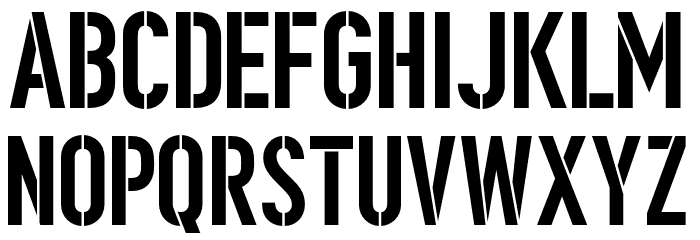 OmbudsmanStencil Font LOWERCASE