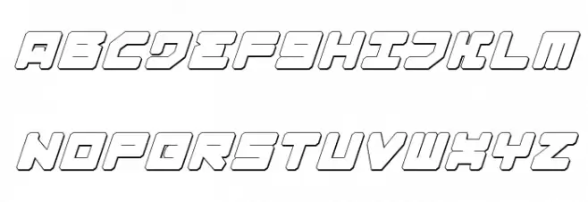 Omega-3 3D Italic Fonte MAIÚSCULAS