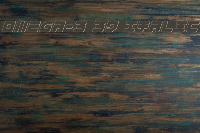 Omega-3 3D Italic Font examples