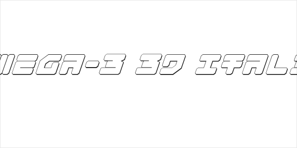 Omega-3 3D Italic Logo