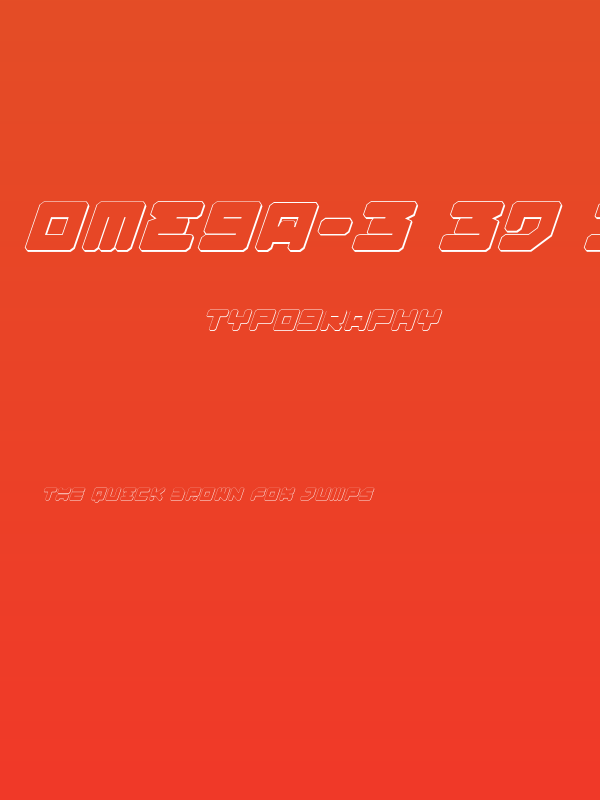 Omega-3 3D Italic Poster