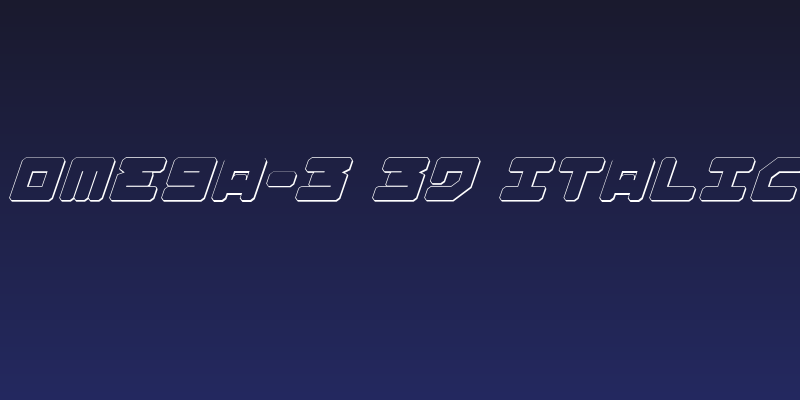 Omega-3 3D Italic Social Header