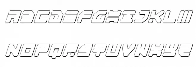 Omega-3 3D Italic Caratteri MINUSCOLO