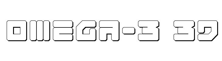 Omega-3 3D  font caratteri gratis