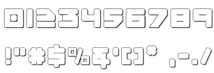 Omega-3 3D Font OTHER CHARS