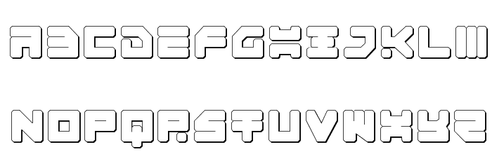 Omega-3 3D Font LOWERCASE