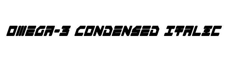 Omega-3 Condensed Italic  नि: शुल्क फ़ॉन्ट्स डाउनलोड