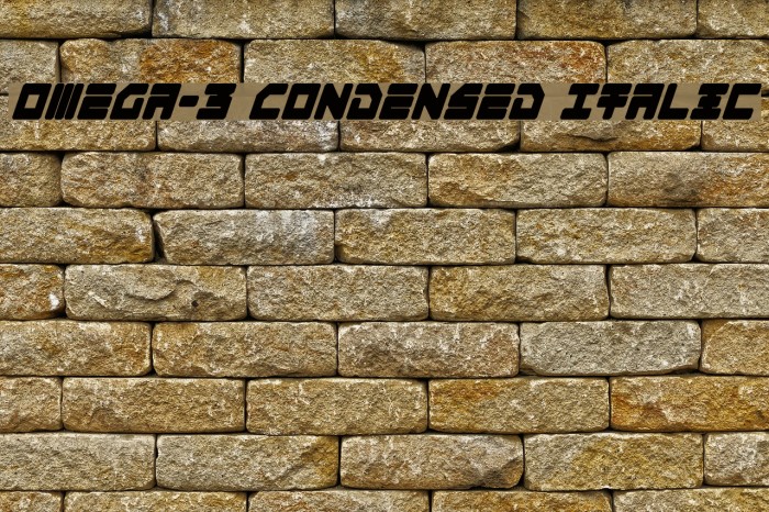 Omega-3 Condensed Italic Example 2