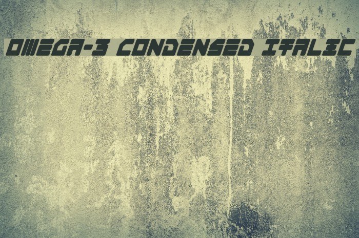 Omega-3 Condensed Italic Example 3