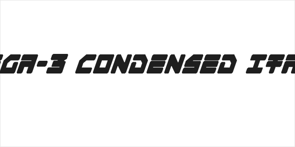 Omega-3 Condensed Italic Logo