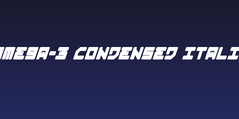 Omega-3 Condensed Italic Social Header