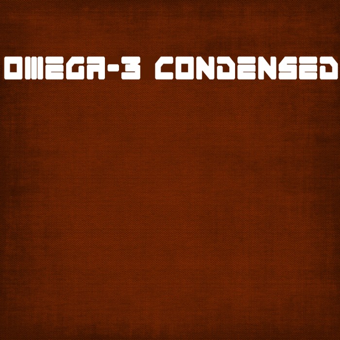 Omega-3 Condensed Font examples