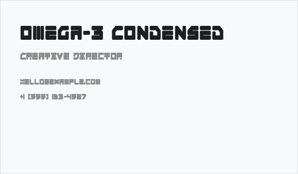 Omega-3 Condensed Business Card