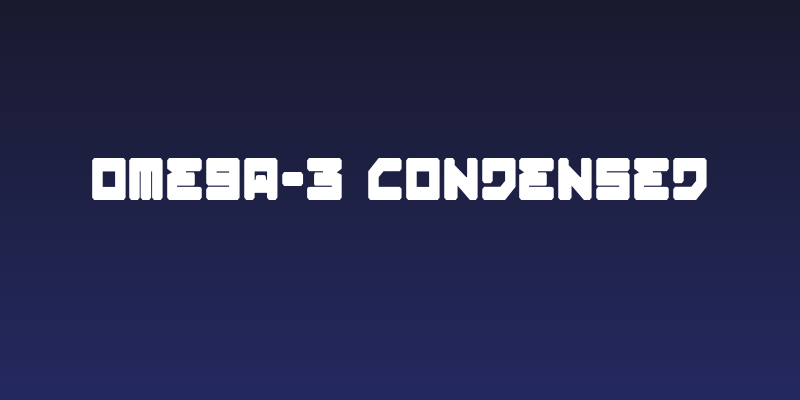 Omega-3 Condensed Social Header