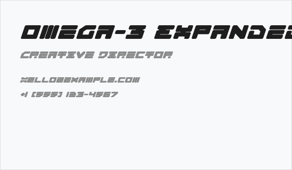 Omega-3 Expanded Italic Business Card