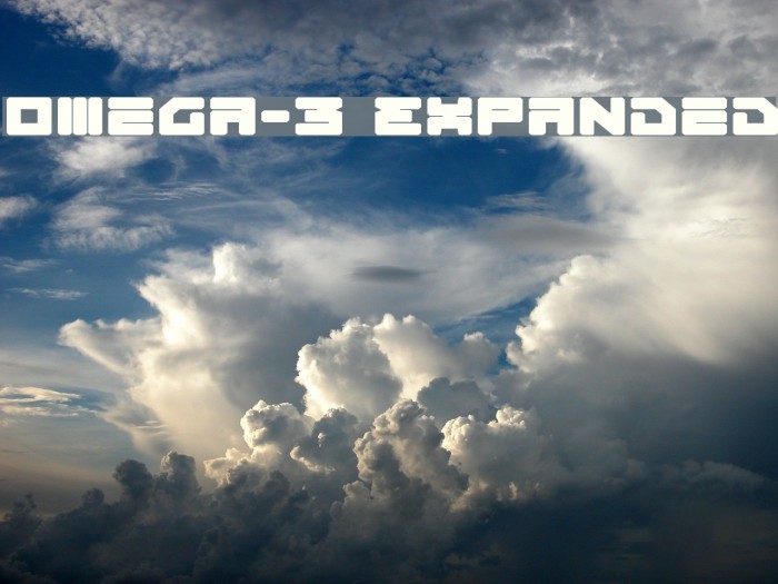 Omega-3 Expanded Font examples