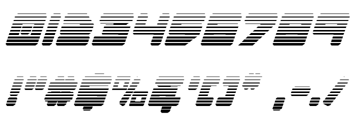 Omega-3 Gradient Italic Font OTHER CHARS