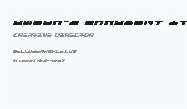 Omega-3 Gradient Italic Business Card