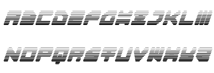 Omega-3 Gradient Italic Font LOWERCASE
