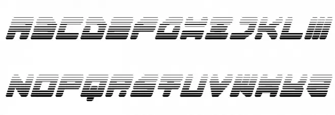 Omega-3 Gradient Italic Caratteri MINUSCOLO