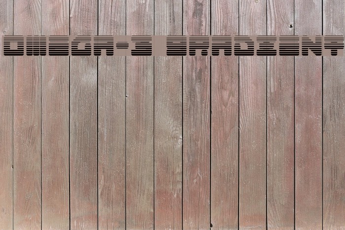 Omega-3 Gradient Font examples