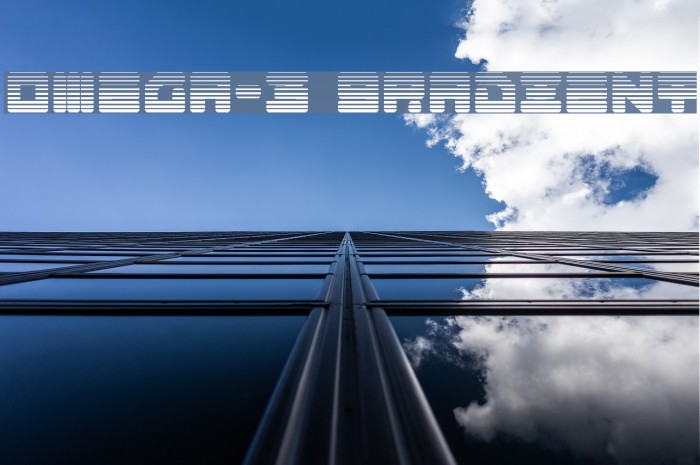 Omega-3 Gradient Font examples