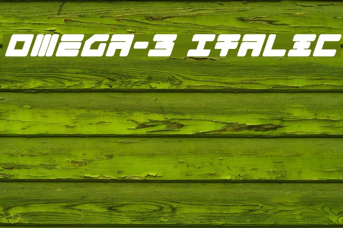 Omega-3 Italic Font examples