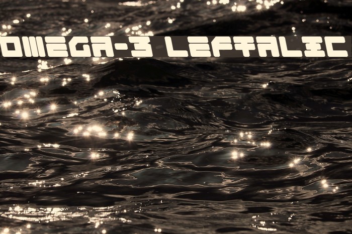Omega-3 Leftalic Font examples
