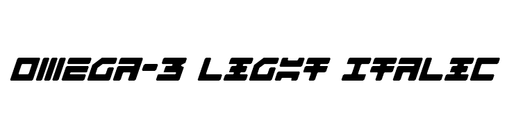 Omega-3 Light Italic  font caratteri gratis