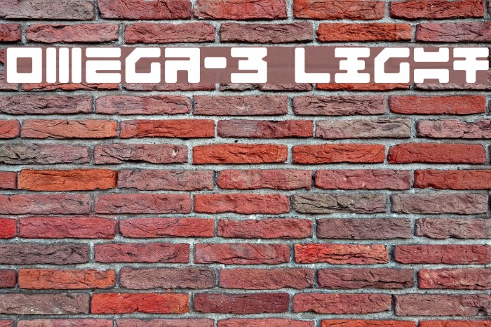Omega-3 Light Font examples