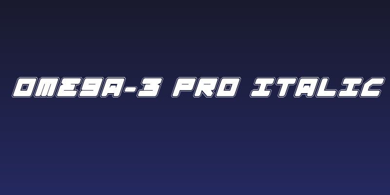 Omega-3 Pro Italic Social Header
