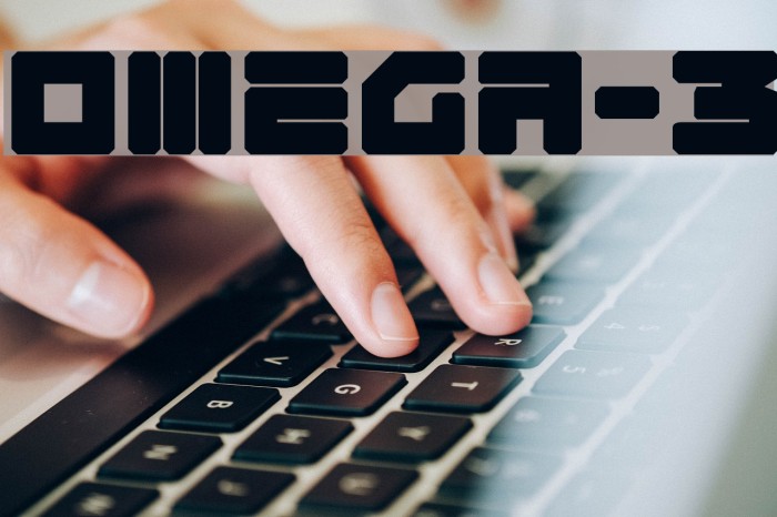 Omega-3 Font examples