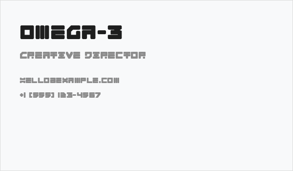 Omega-3 Business Card