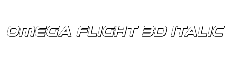 Omega Flight 3D Italic  les polices de caractères gratuit tlcharger
