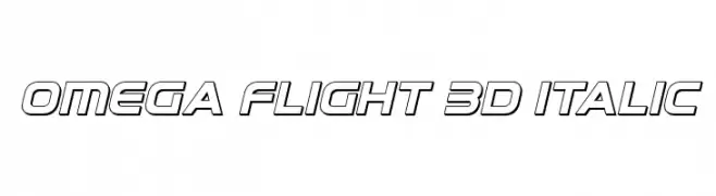 Omega Flight 3D Italic  フリーフォントのダウンロード
