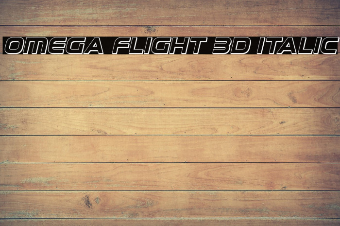 Omega Flight 3D Italic Example 1