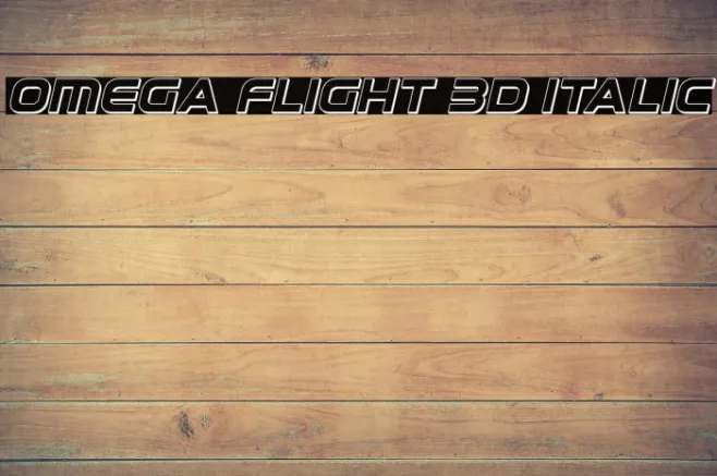Omega Flight 3D Italic Example 1