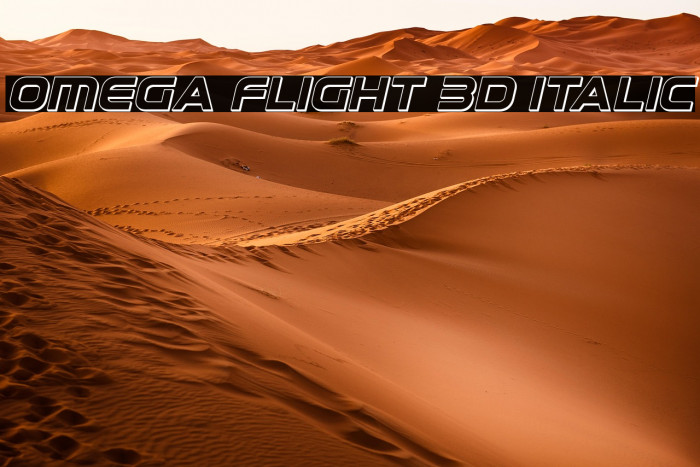Omega Flight 3D Italic Example 2