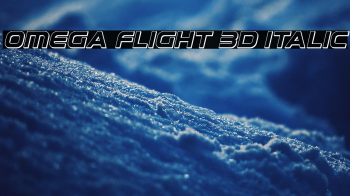 Omega Flight 3D Italic Example 3
