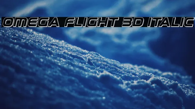 Omega Flight 3D Italic Example 3