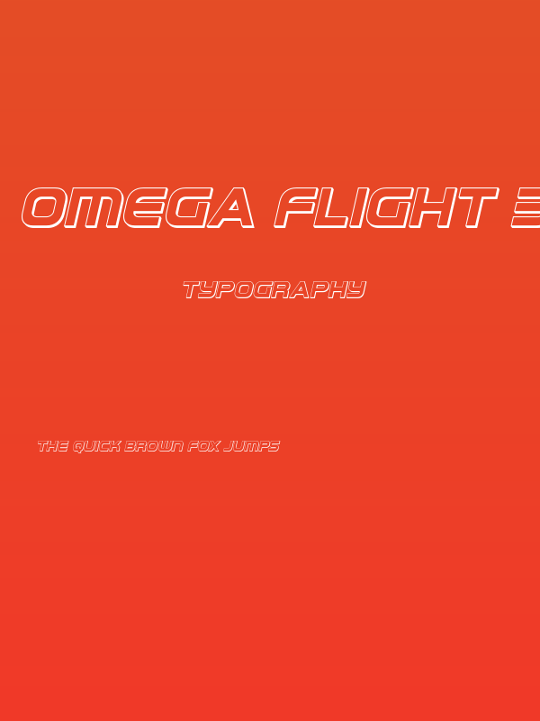 Omega Flight 3D Italic Poster