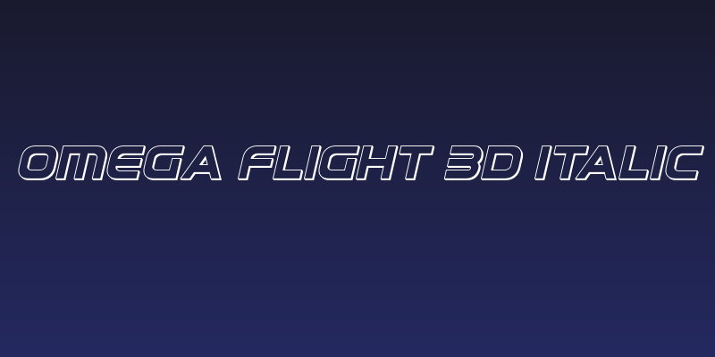 Omega Flight 3D Italic Social Header